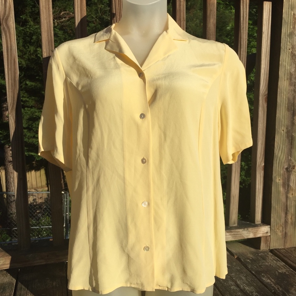 100% Silk Blouse EUC Size 12W